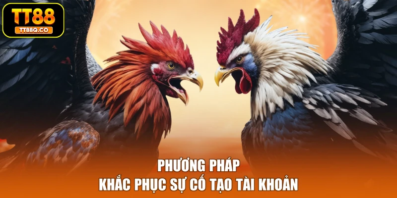 Phương pháp khắc phục sự cố tạo tài khoản